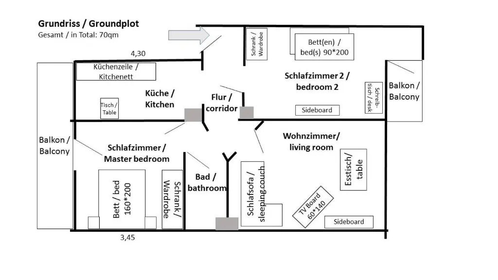Zentrale 3 Zimmer Altbauwohnung mit Balkon