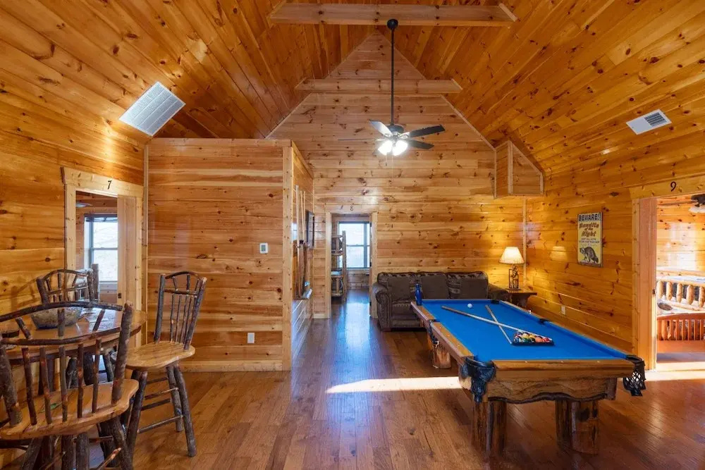 A View for All Seasons Luxe Smoky Mountain Cabin With Hot Tubs Game Room