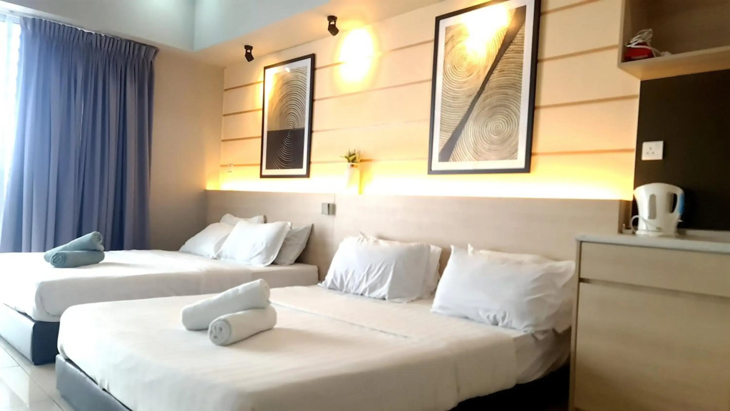 Aeropod 2 Queen Bed Near Airport & KK city Free Parking Netflix