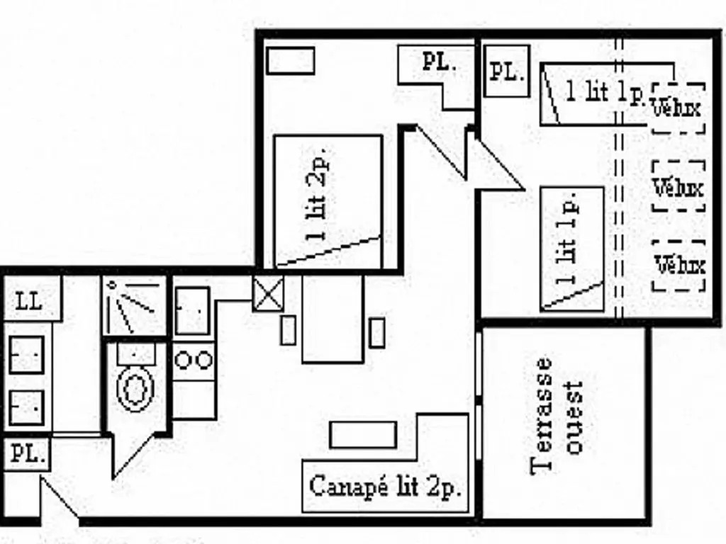 Studio Méribel, 1 pièce, 4 personnes - FR-1-411-435