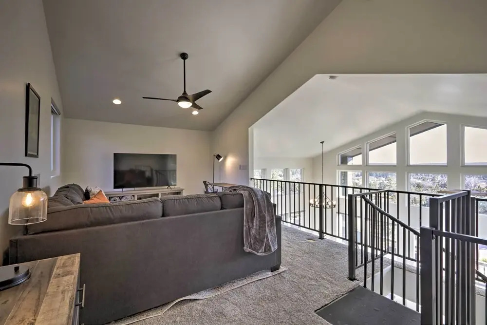Modern Pine Retreat w/ Deck & Stunning Views!