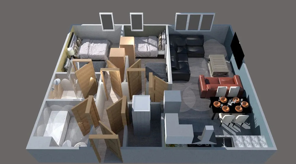 2 bed 2 bath apartment in City Centre
