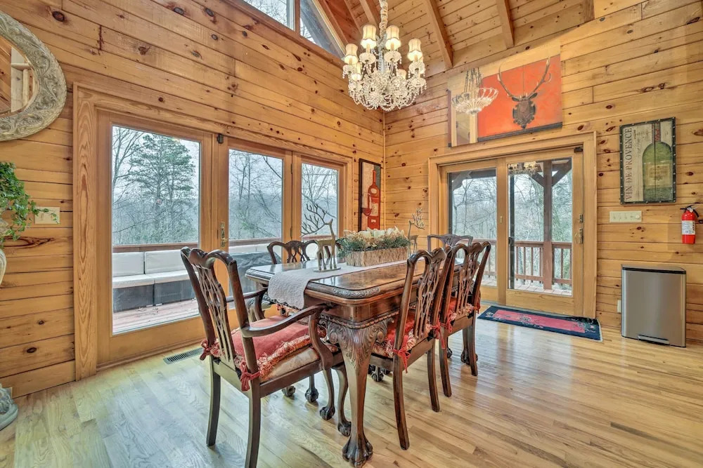 Walk to Golfing: Grand Maggie Valley Cabin