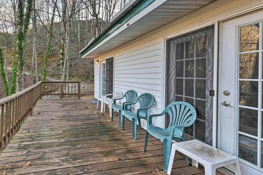 Secluded Bryson City Home w/ Deck, Steps to Creek!