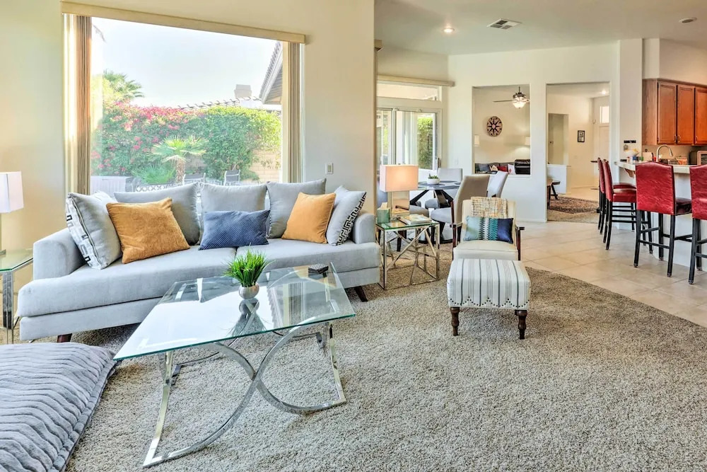 Private Pool + Patio: Luxe Palm Desert Retreat