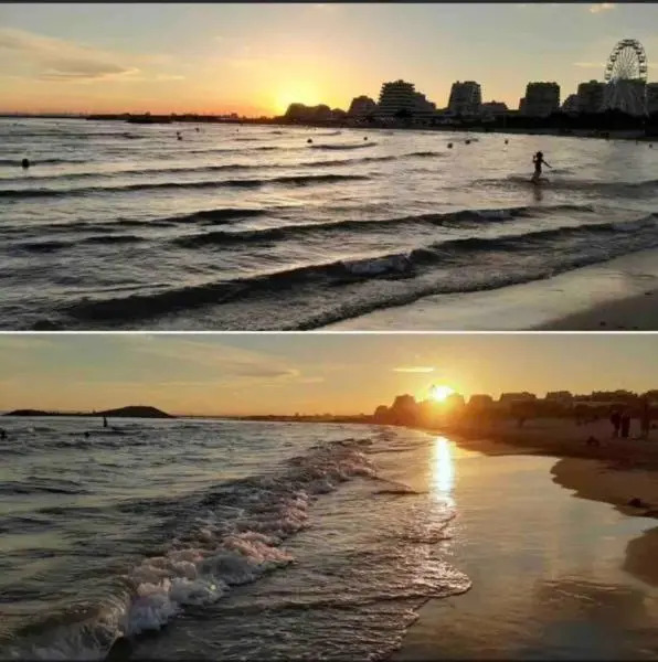 studio LES PIEDS DANS L'EAU situé 150m de la plage -avec PARKING GRATUIT PRIVE - 25m2 - climatisé - balcon - wifi gratuit