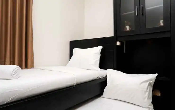 2BR + 1 Study Room Cozy Apartment Seaview at Mediterania Marina Ancol By Travelio