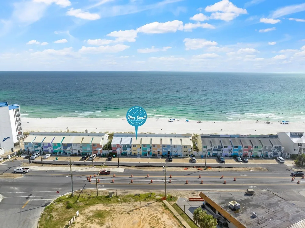 2bd/2.5ba Gulf Front Townhome Near Pier Park! Gulf Views! Beach Access!