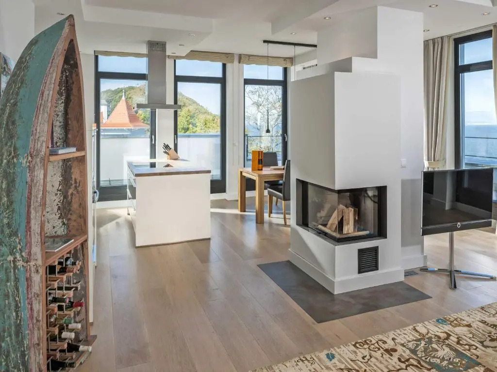 Villa Philine - Penthouse 28 mit Panoramablick, Pool, SPA & Kamin