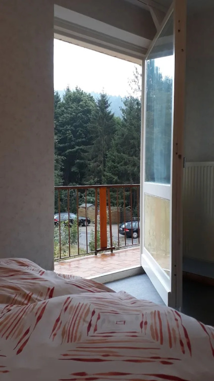 Apartmenthaus am Waldrand- Küche - Frühstück - Balkon