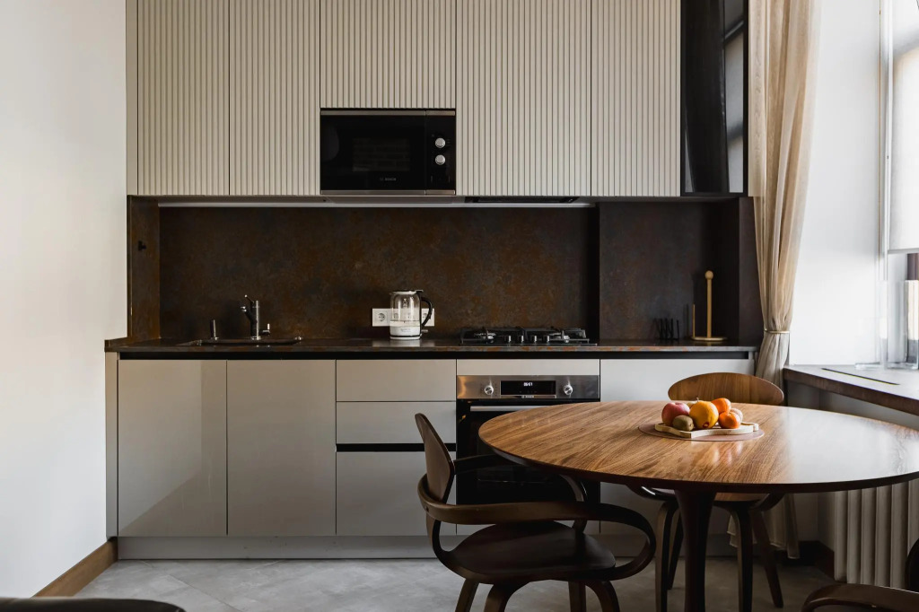 Studio with designer renovation