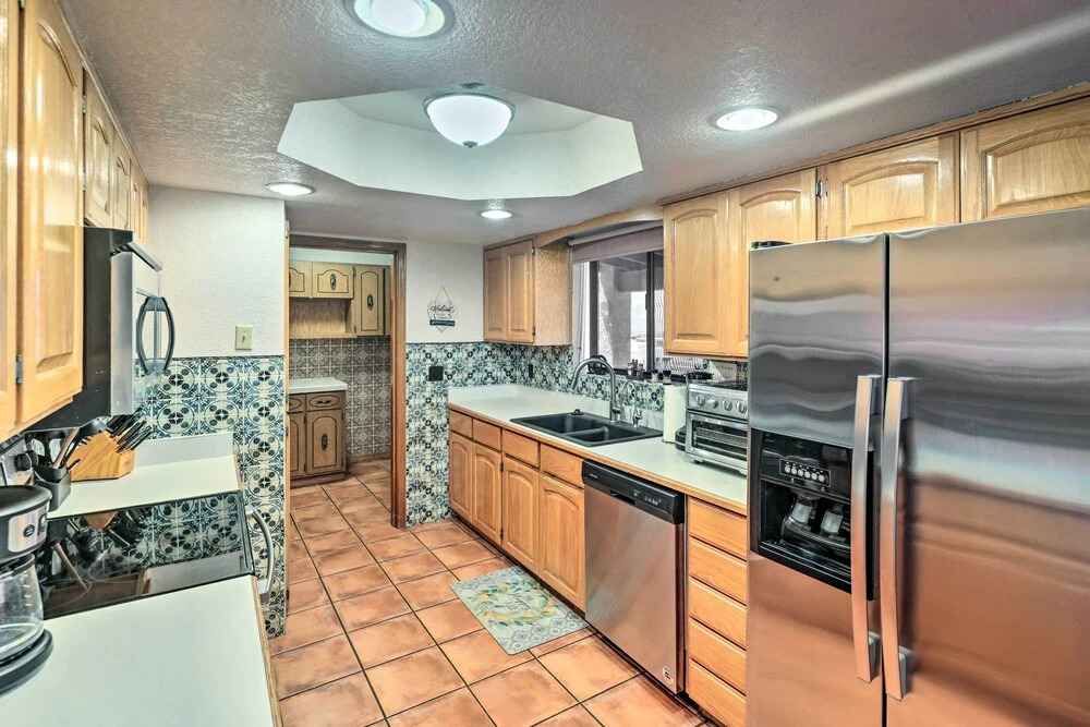Patio & Panoramic Views: Hillside Lake Havasu Home