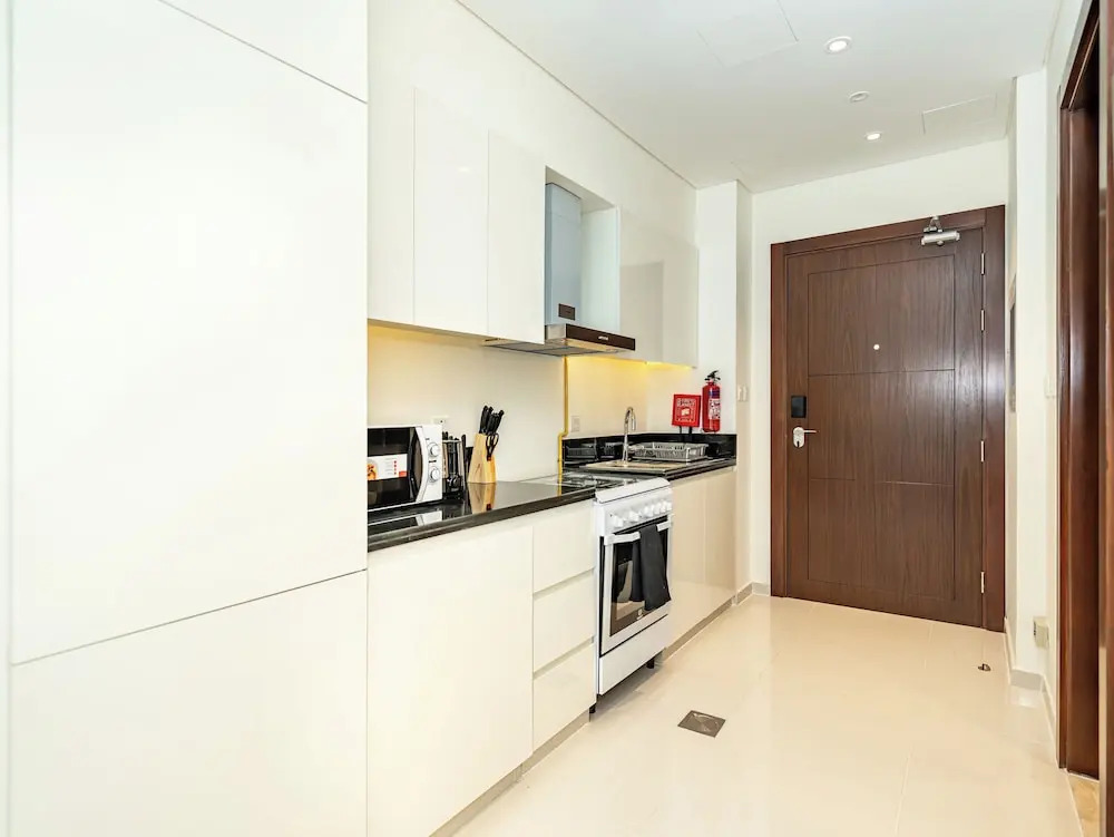 Luxury StayCation - Studio in Damac Hills with Balcony and Golf Views