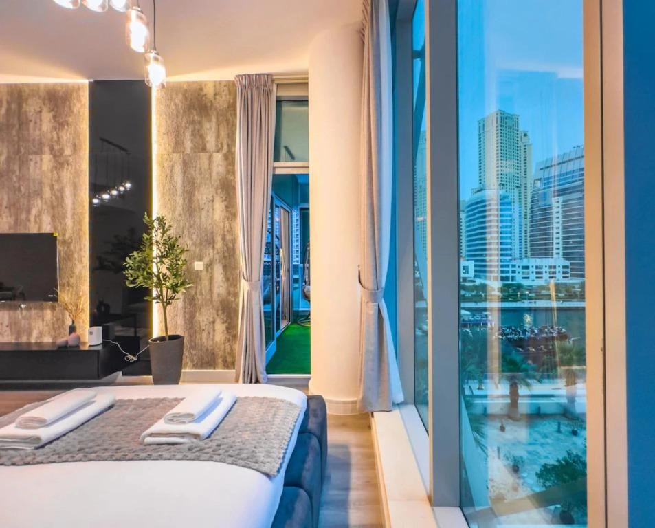 Квартира Marina Elegance: Walk to JBR Beach & Ain Dubai
