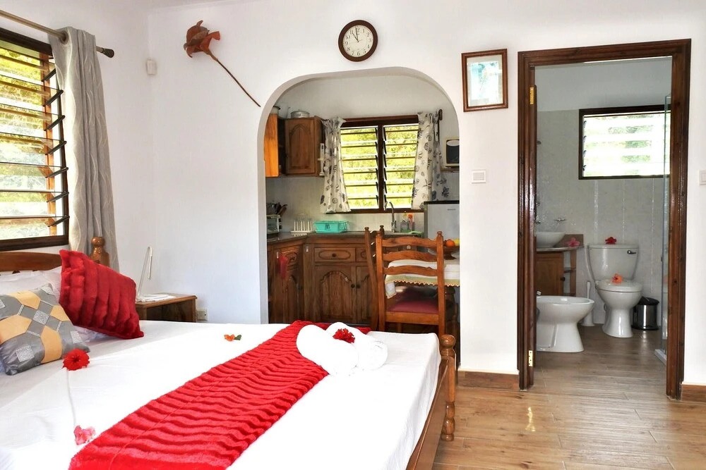 Studio in Mahe, With Wonderful sea View, Furnished Terrace and Wifi -