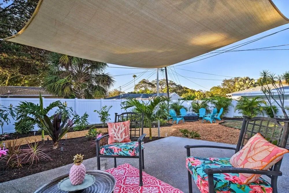 Lush Seminole Surf Inn w/ Backyard Fire Pit!