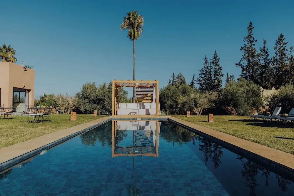 Villa Roseaux heated pool Marrakech