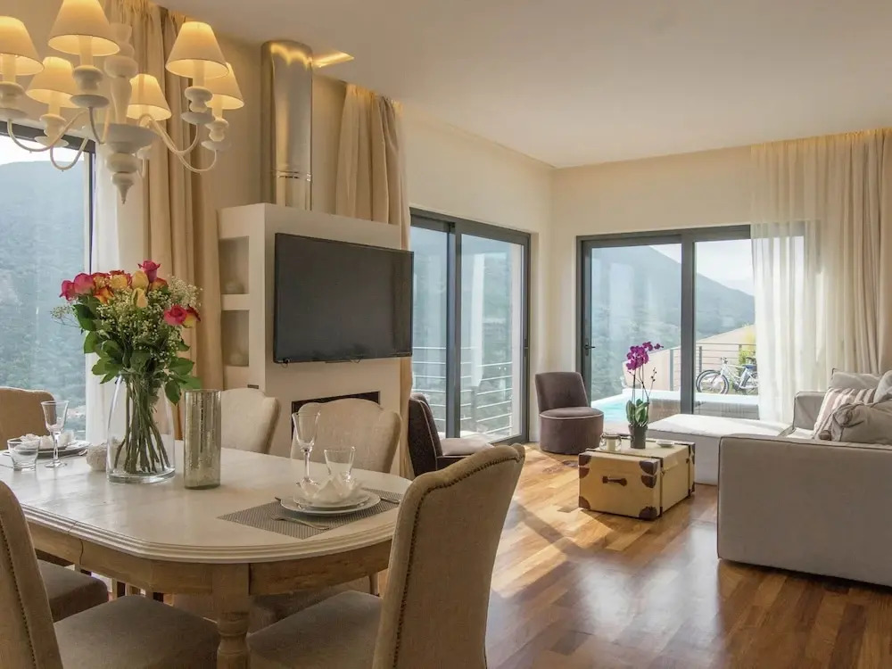 Sivota Bay View Villa with Hot Tub, Private Pool, Garden