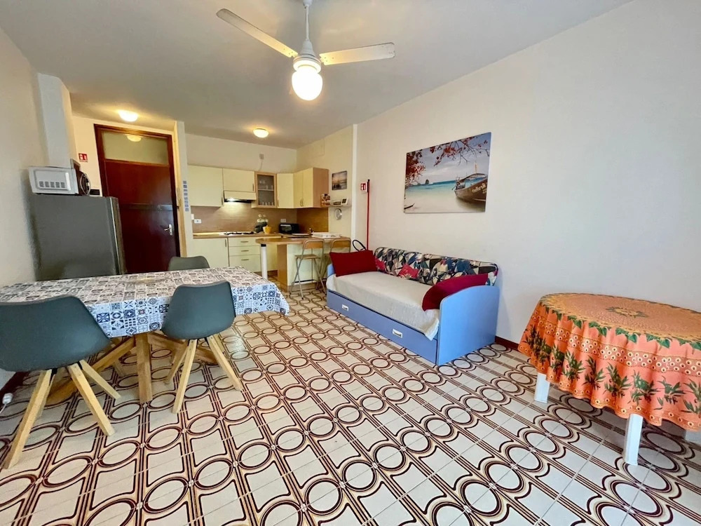 Welcoming flat with pool view balcony
