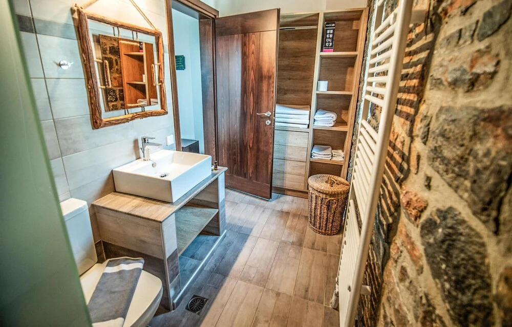 Amazing Home in Milatos with Hot Tub, Sauna & WiFi
