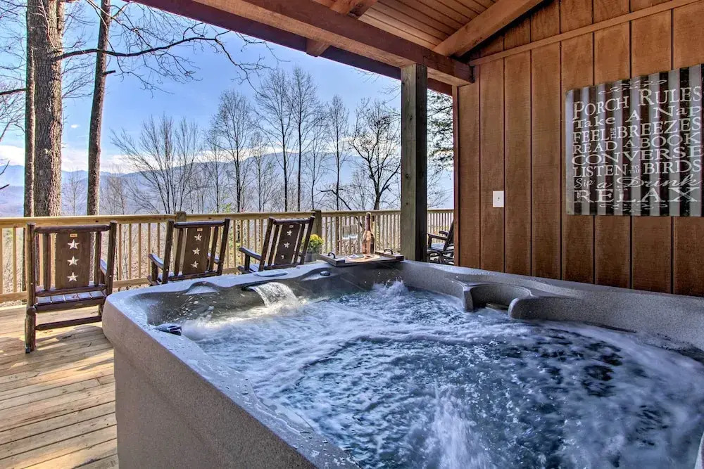 Panoramic-view Gatlinburg Cabin w/ Private Hot Tub