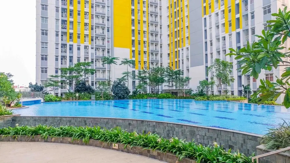 Modern Studio with Great Lake View at Springlake Summarecon Apartment
