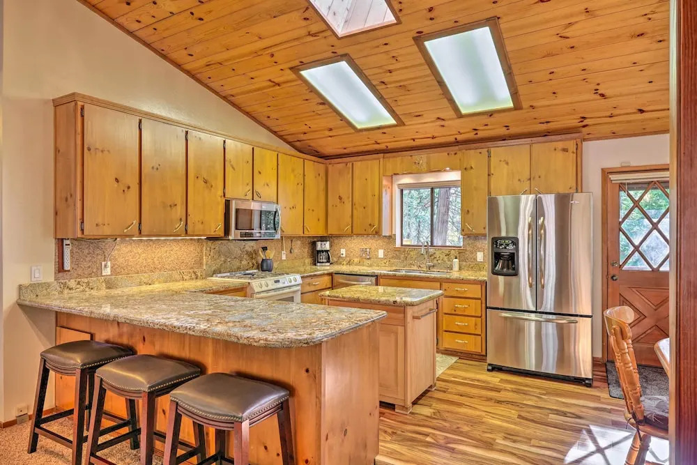 Deck w/ Forest Views: Quiet Twain Harte Cabin