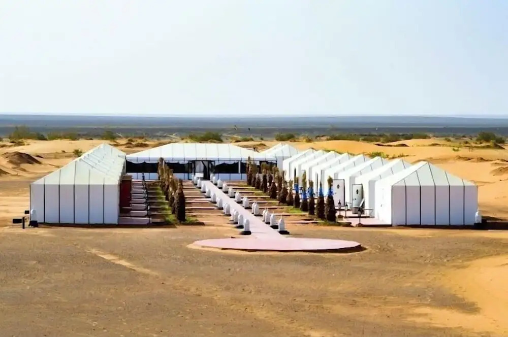 Relaxing desert camp