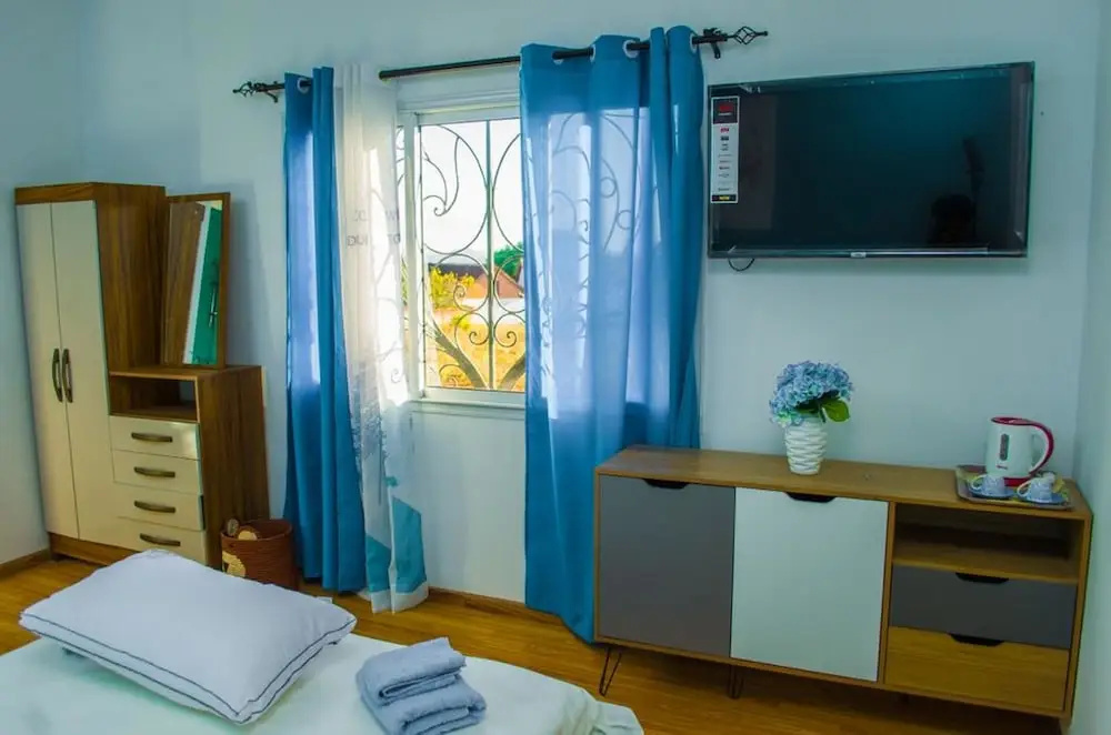 Room-the Blue Room is an Accent of Moder