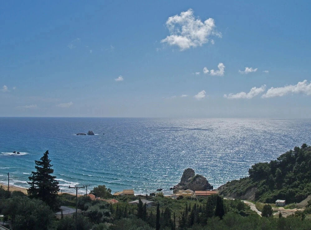 Pool Apartments With Panoramic Pelekas Beach View