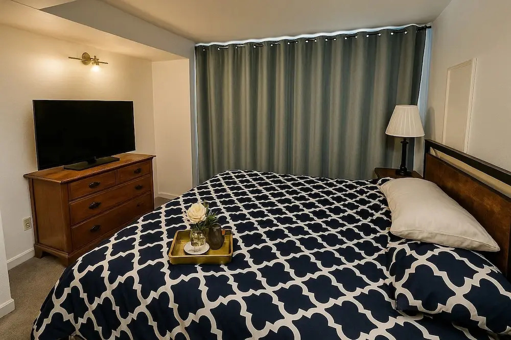 Master Suite with Fruitful Tree backyard