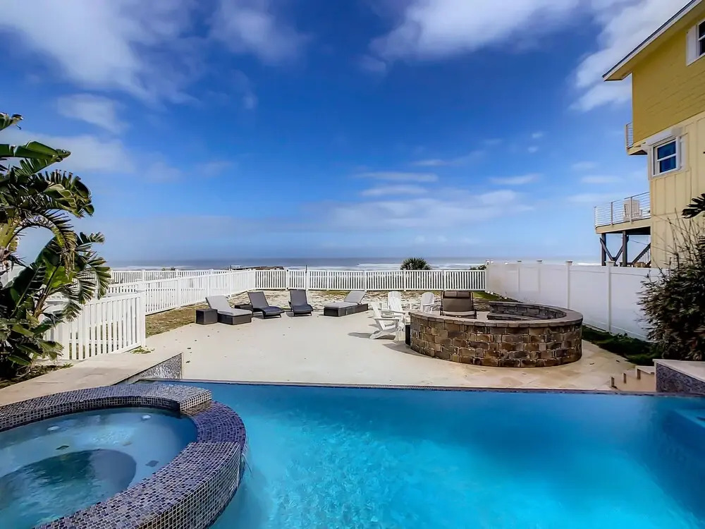 Hip Nautic Luxury Beachfront Beach Home With Pool - Car Free Beach - 4071h