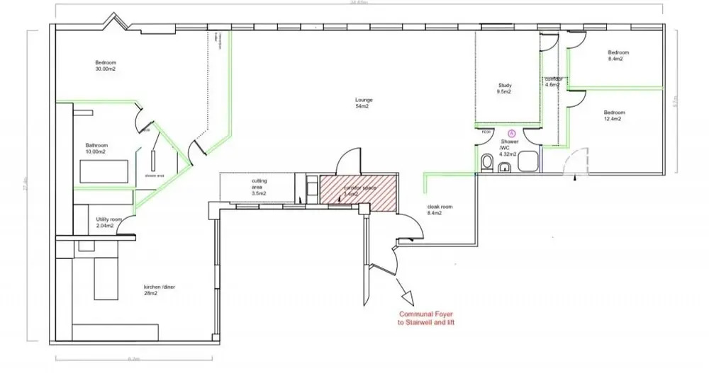 Amazingly Luxurious Loft Apartment Soho - 3 Bedrooms 2 Bath Office