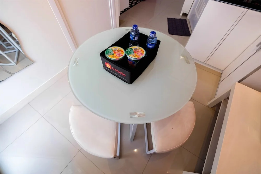 Furnished Green Pramuka 1BR Apartment with Modern Style and City View