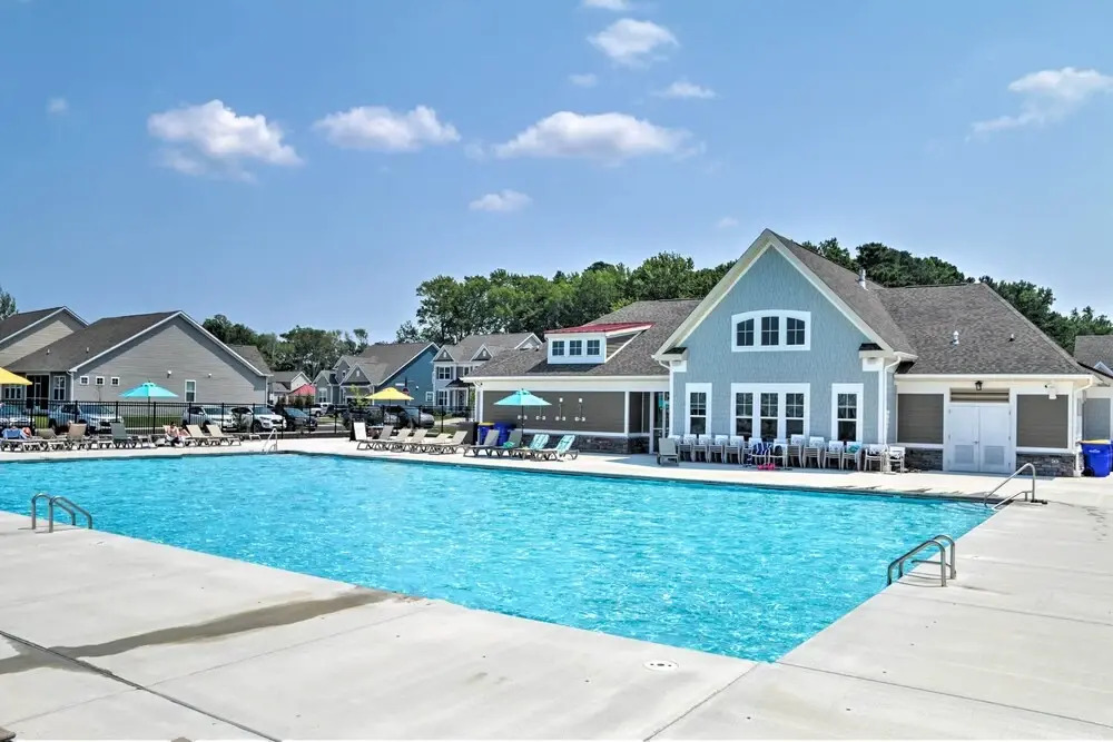 Porch + Pool Access: Millville Townhome!