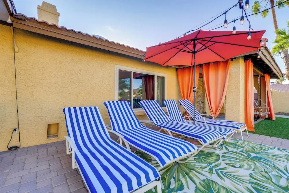 Luxe Outdoor Oasis Palm Tree Villa in Chandler