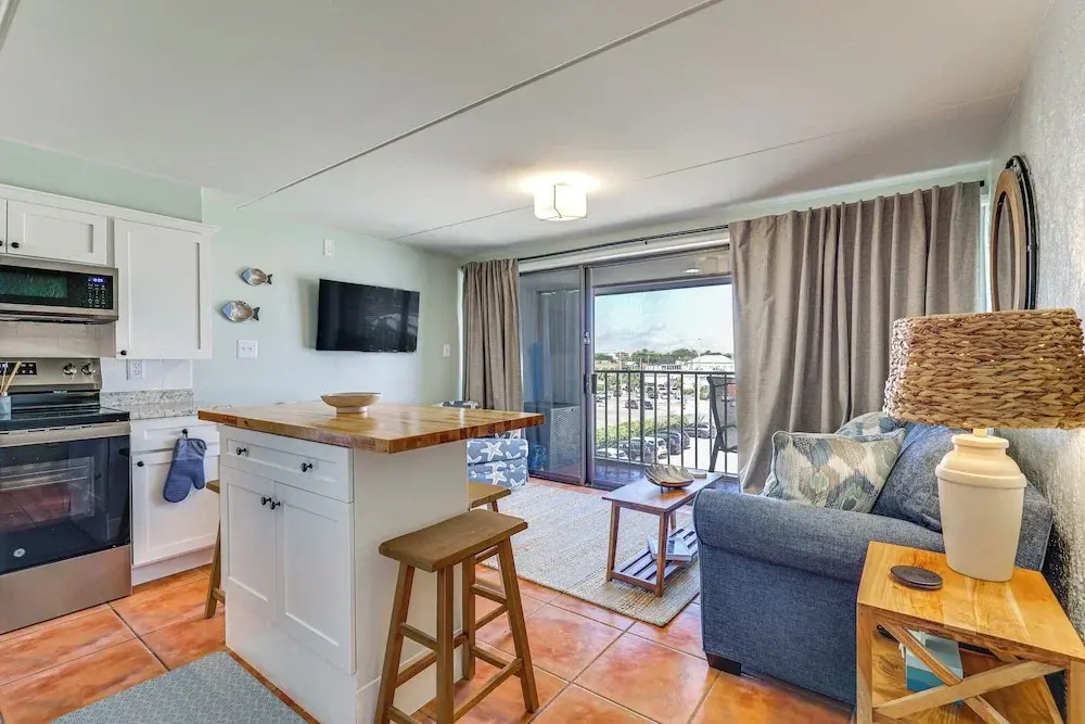 Carolina Beach Condo w/ Marina View, on Boardwalk