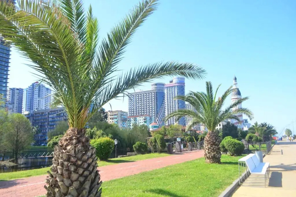 Sea to sky beachfront studio apartment with stunning sea views in Batumi
