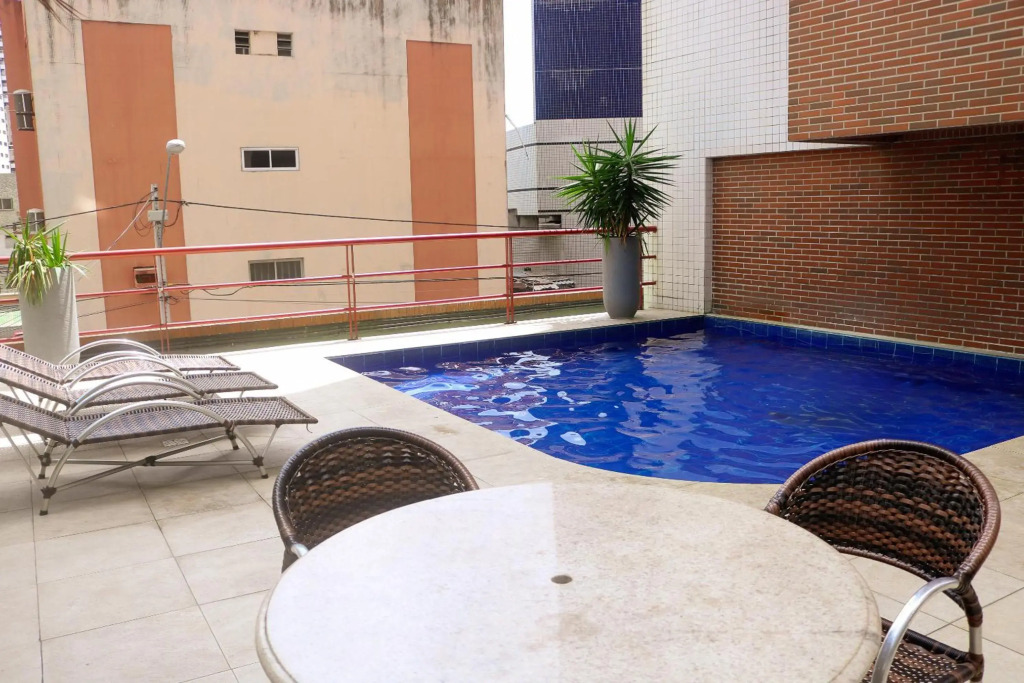 Apartamento com Varanda vista mar, Max 4 Pessoas