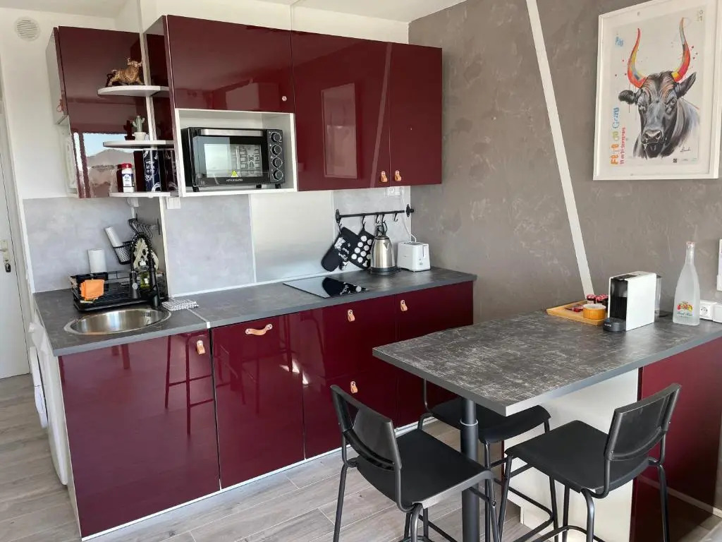 Superbe Studio, Terrasse, Piscine, Parking