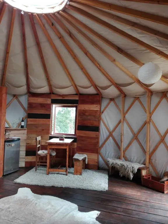 Yurt in Puyehue with Volcano Views