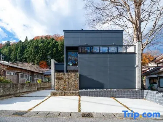 River view house with BBQ & private sauna, wood stove — designer villa with stone terrace & fire