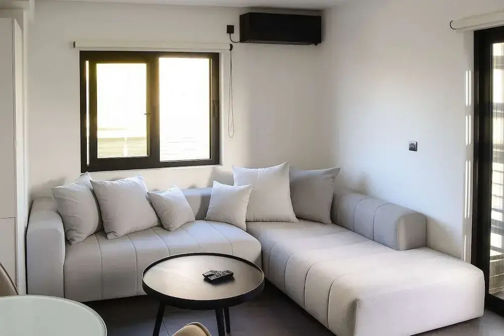 White and Black Cozy Suite in Aegina