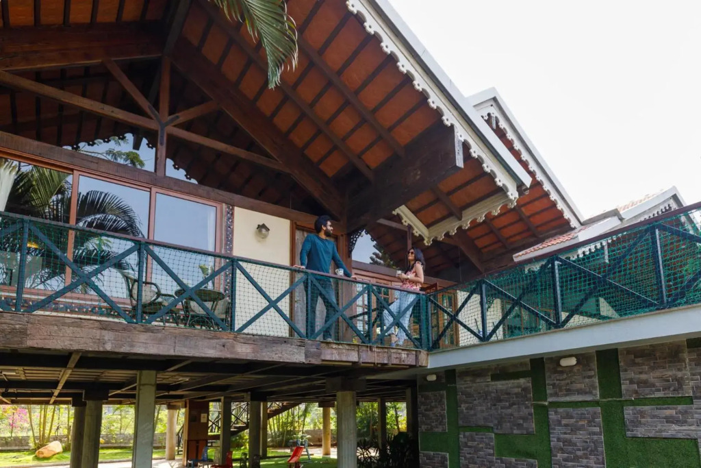 Aranyam Villa by StayVista with Modern wooden interiors, Kidszone, Indoor games & plunge pool