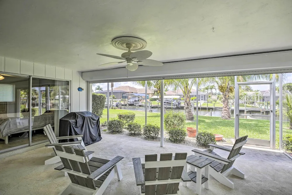 Bright Home w/ Dock & Canal View in Cape Coral!