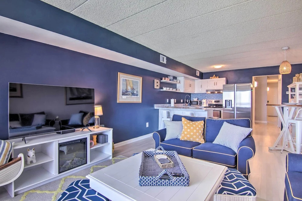 Waterfront + Pool! Ocean City Condo 1 Mi to Beach