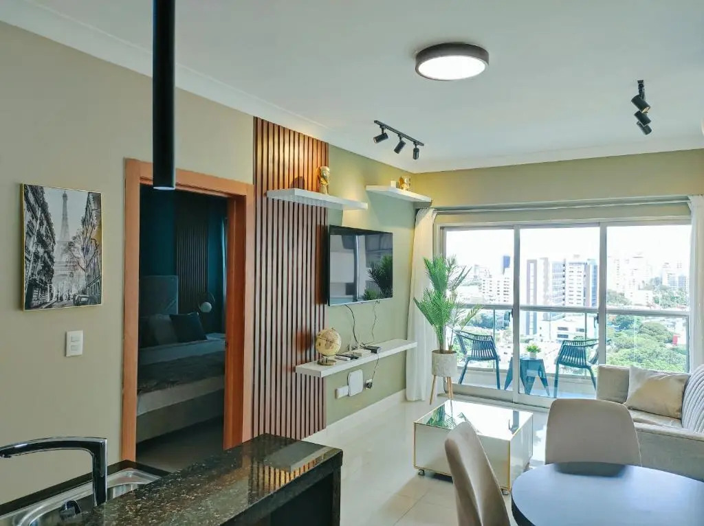 Precioso apartamento 1BR, piscina, gym, sauna, vista a la ciudad