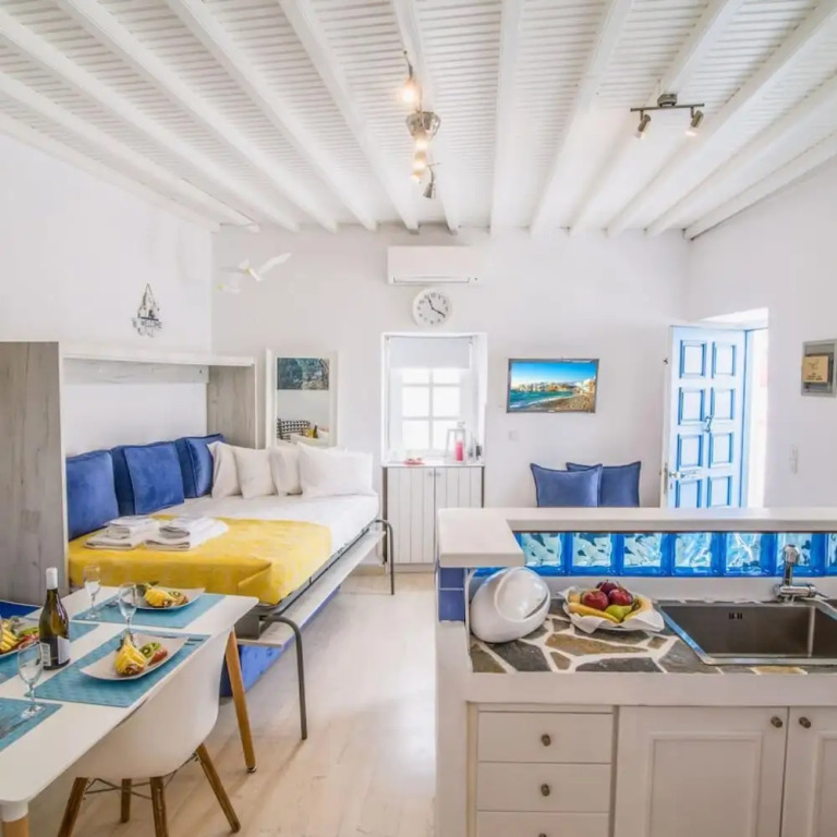 Like a White Seagull in the Heart of Mykonos