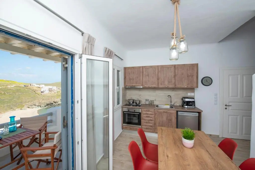Superior Beachfront Apartment 1 with view to the Aegean Sea