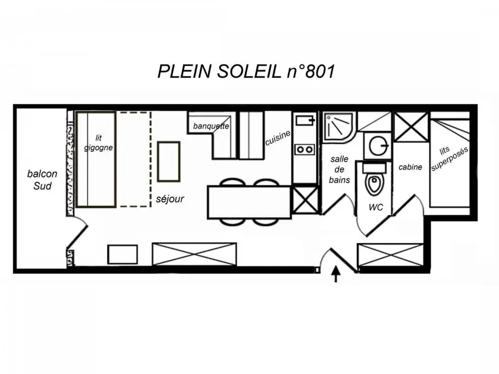 Appartement Méribel, 1 pièce, 3 personnes - FR-1-182-16